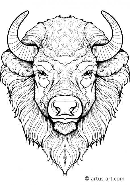 Página para colorear de bisonte americano